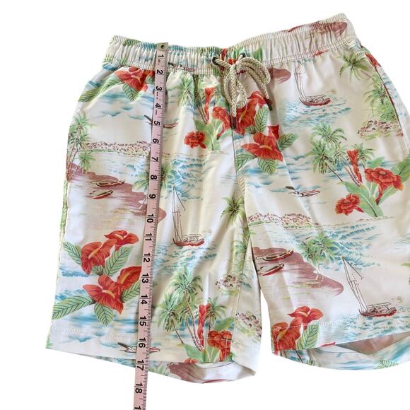Faherty Beacon Tropical Print Swim Trunks Mens Shorts Size Small NWT - Picture 4 of 8
